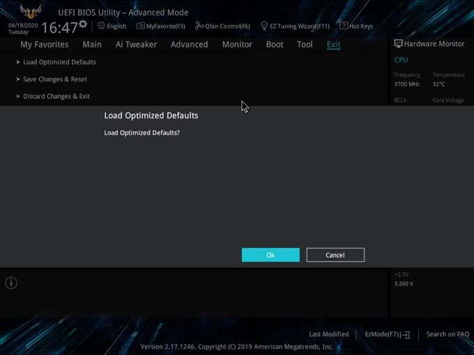 Resetting the BIOS image 4