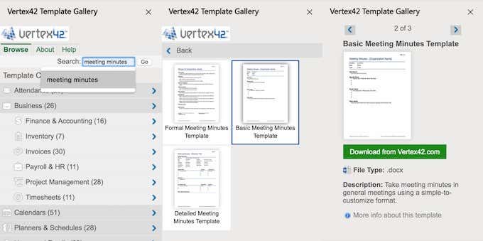 Vertex42 Template Gallery image