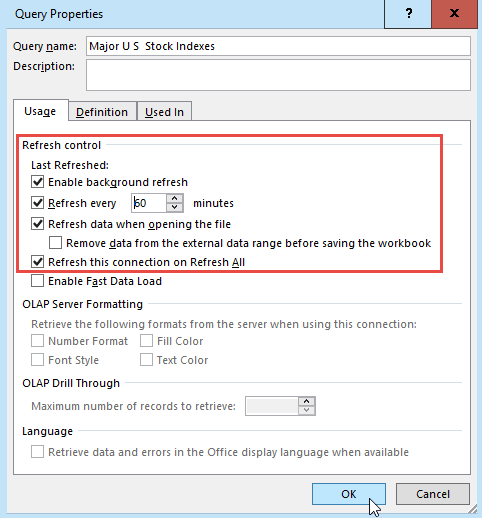 Keeping Scraped Data Current in Excel image 6