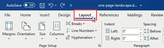 The Point &amp; Click Way To Make One Page Landscape In Word image 3