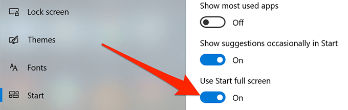 Toggle The Start Menu Full-Screen Option image 3